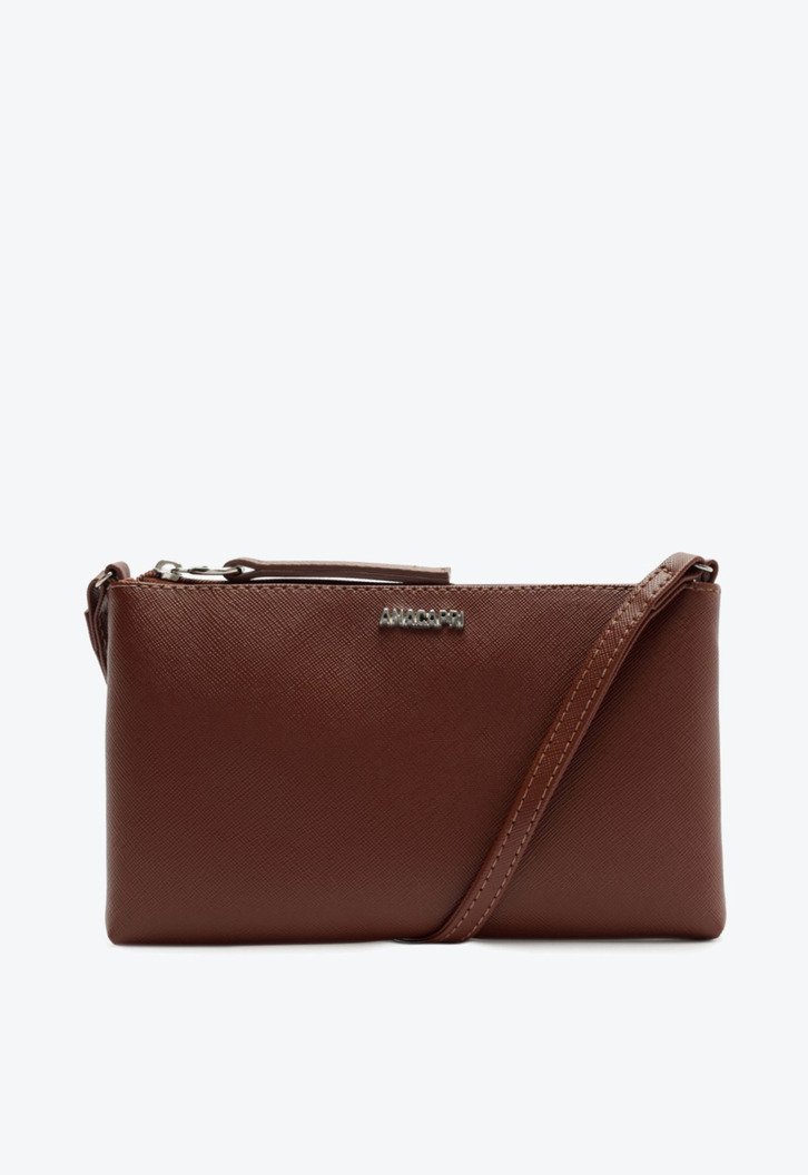 Bolsa Tiracolo Pequena Snake Marrom