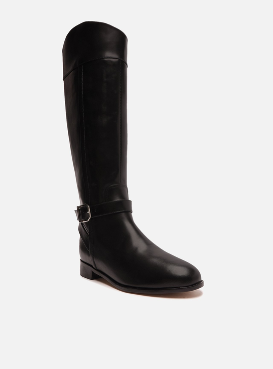 Bota Preta Couro Cano Longo Montaria Savannah