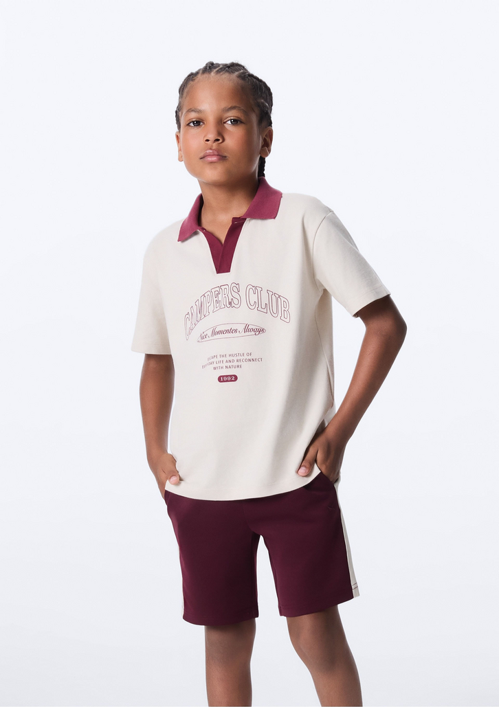 Bermuda Vinho Hering Kids 1990 Infantil Menino Comfort