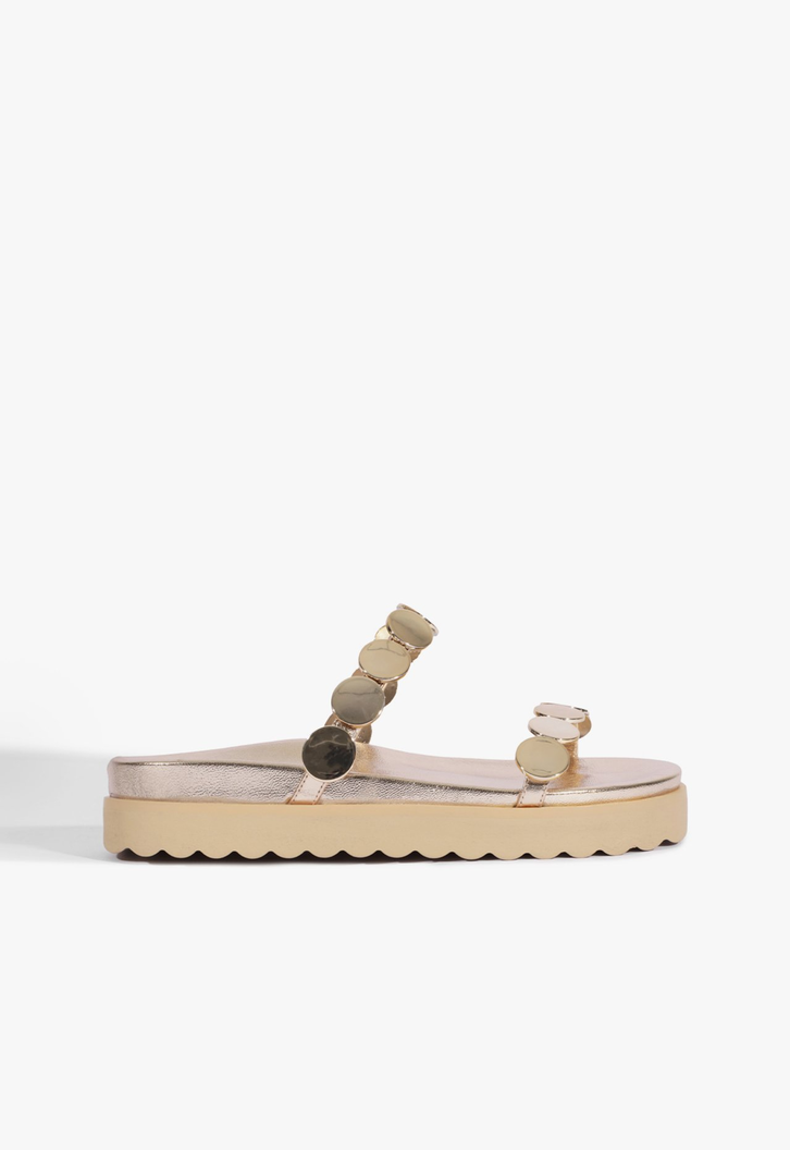 Papete Couro Boho Dourado