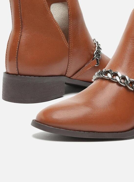 BOTA CURTO MARROM AREZZO CANO CORRENTE