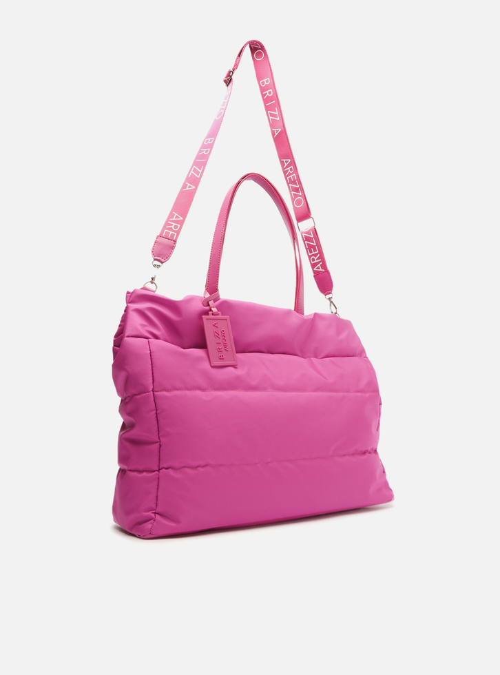 Bolsa Shopping Rosa Orquídea Nylon Gigi Grande