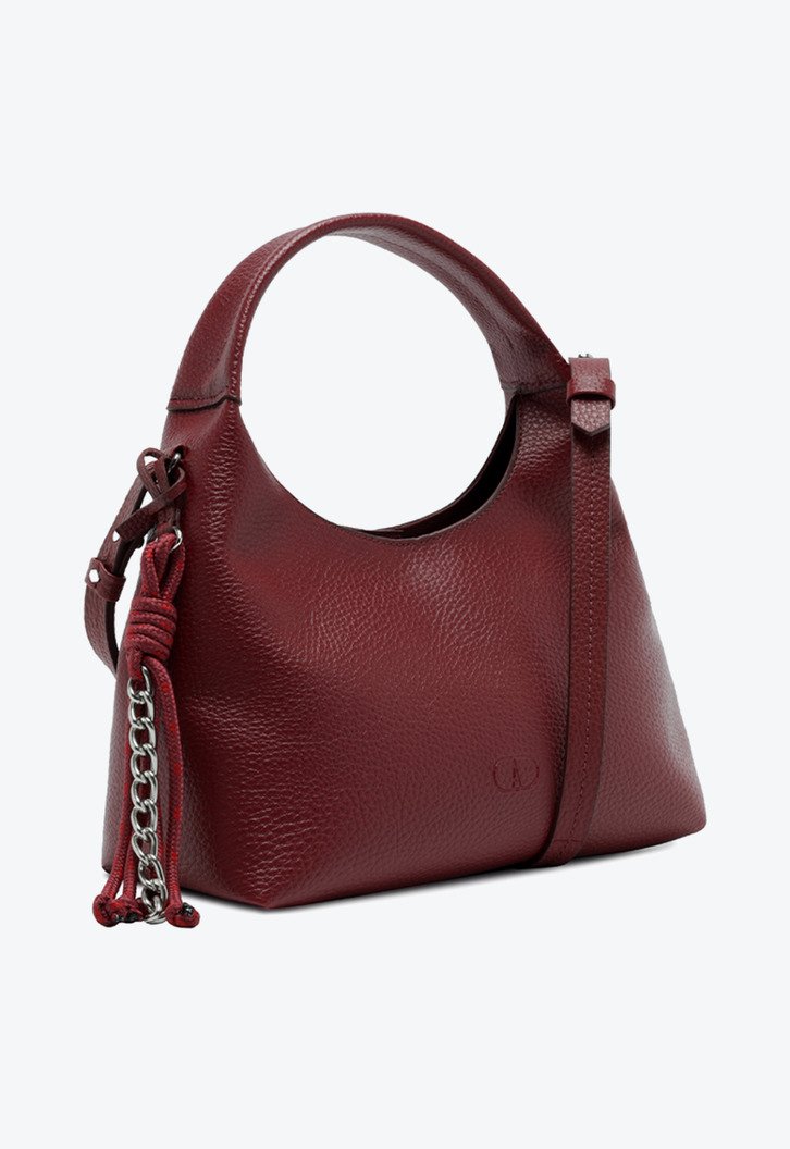 Bolsa Tiracolo Média Merlot Vermelha