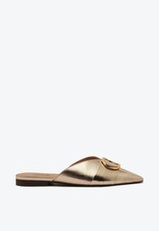 Mule Anacapri Bico Fino Fivela Dourada