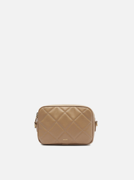 Bolsa Tiracolo Nude Couro Matelassê Pequena