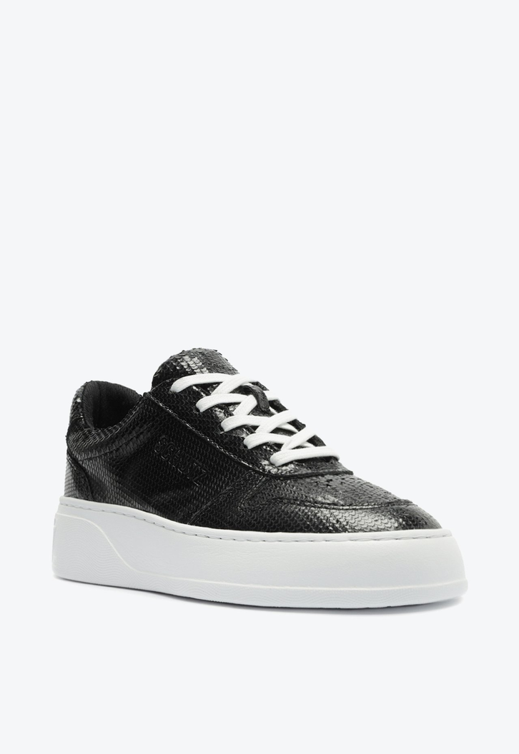 TÊNIS FLATFORM COURO preto