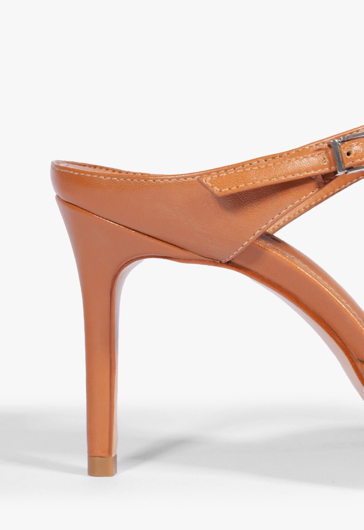 Mule Laura Couro Marrom