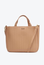Bolsa Tote Nude Anacapri Pesponto Média