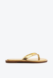 Chinelo Dourado Schutz Couro