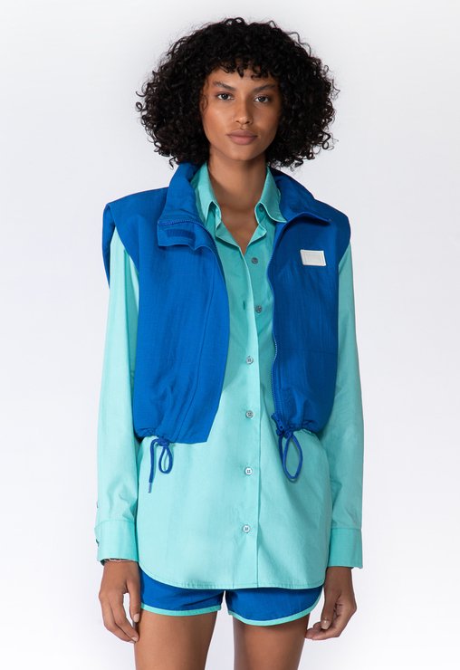 COLETE PUFFER AZUL SCHUTZ CATARINA NYLON