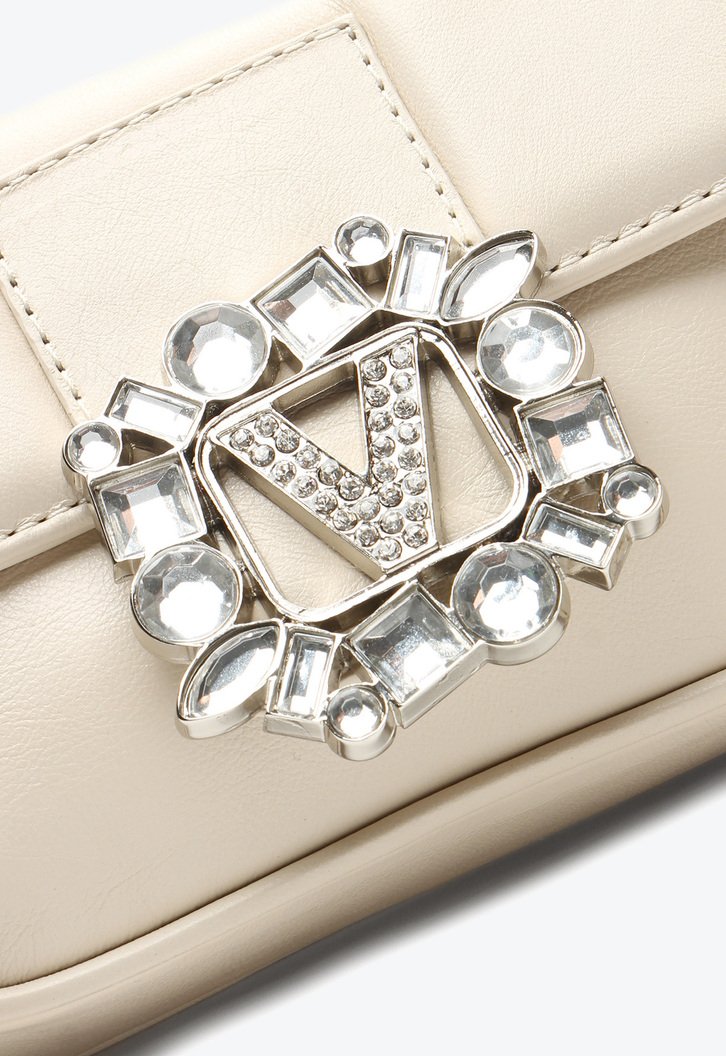 Bolsa Tiracolo Diamonds Pequena Bege