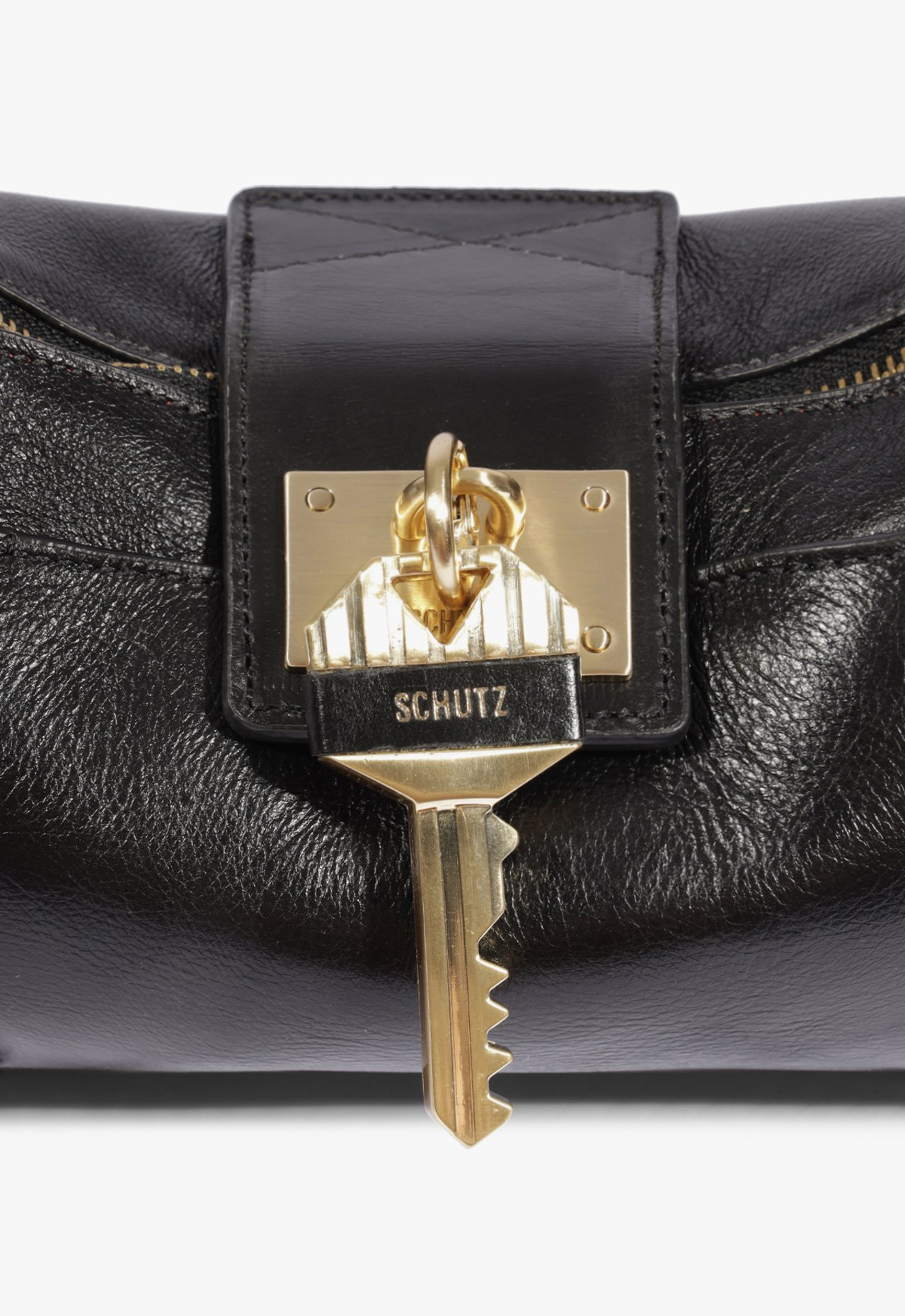Bolsa Tiracolo The Secret Couro Preto | ZZ MALL
