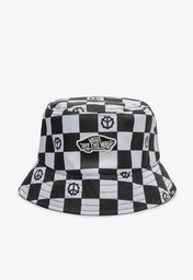 Chapéu Vans Bucket Delux Hankley Peace Check Black White White