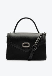 Bolsa Tiracolo Preta Anacapri Pequena Estruturada Party