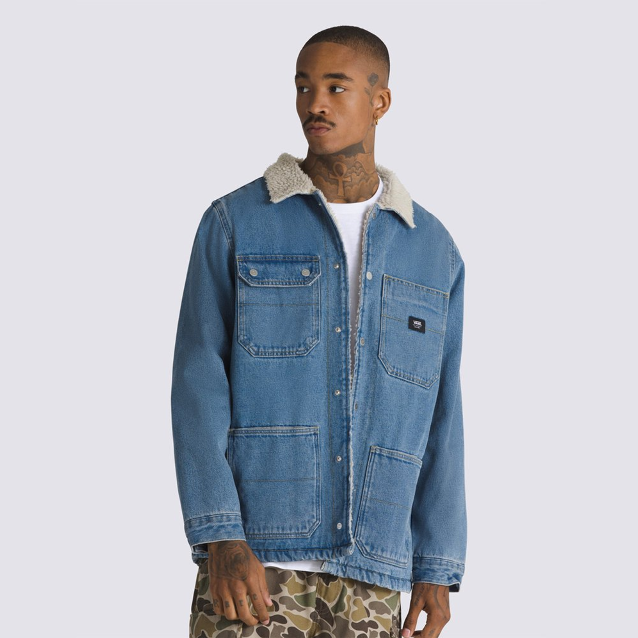 Jaqueta Drill Chore Denim Sherpa Stonewash Blue | ZZ MALL