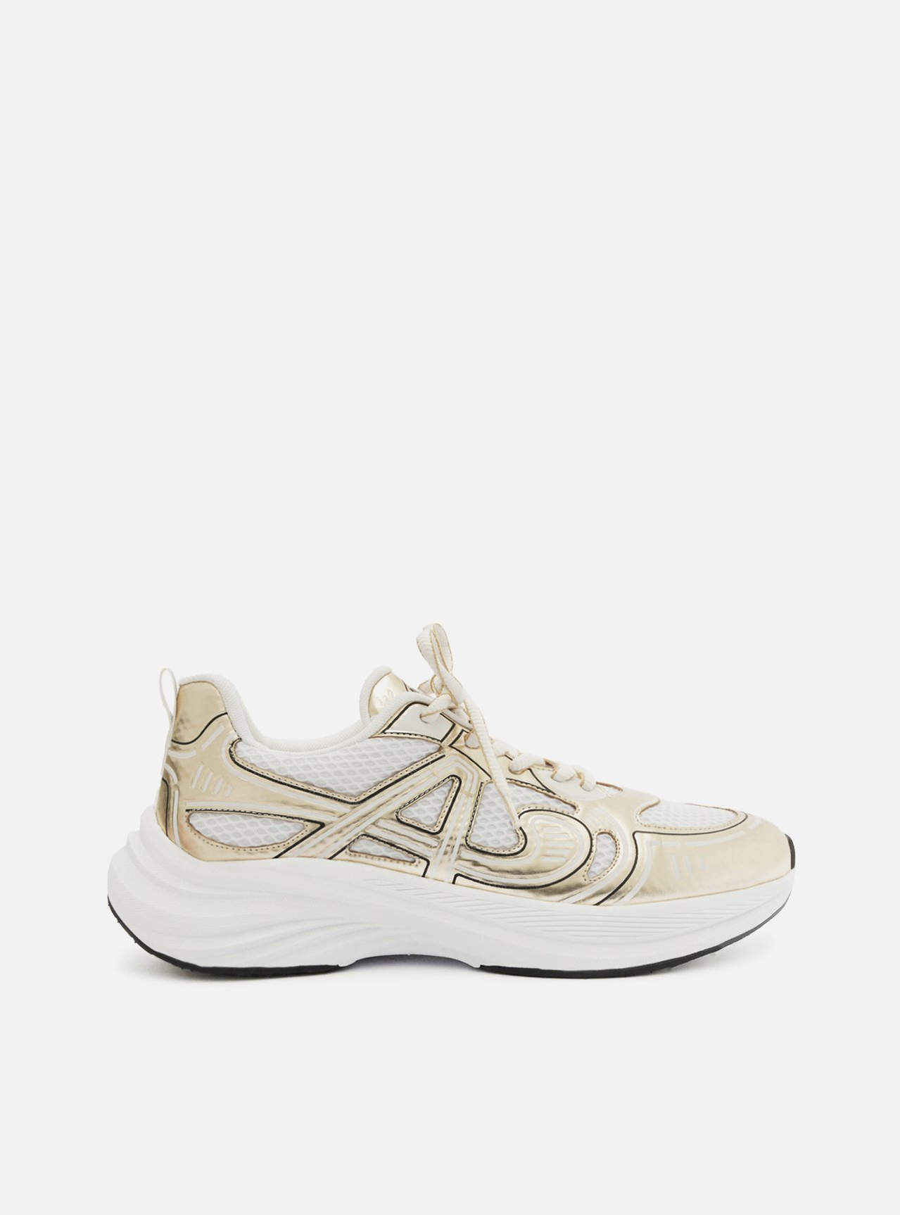 Tênis Branco Dourado Arezzo Amarração Esporte | ZZ MALL