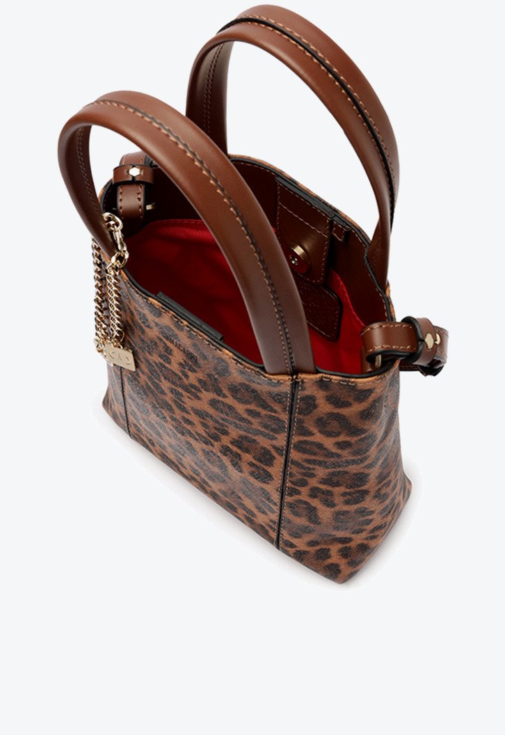 Bolsa Tote Média Madri Chaveiro Animal Print