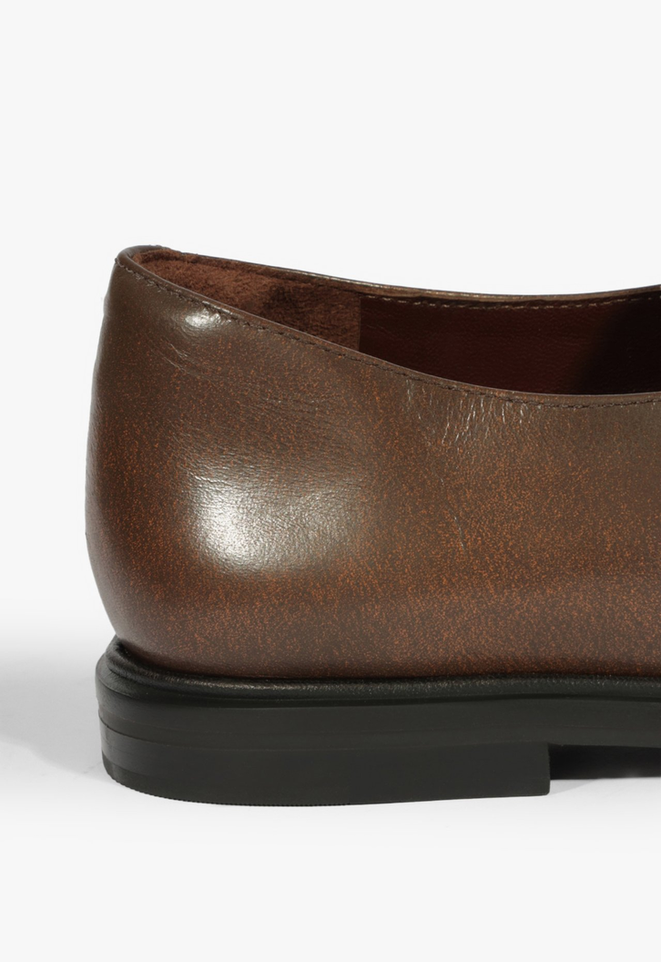 Mocassim Fresh Boho Couro Destonado Marrom