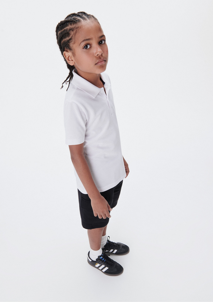 Camisa Polo Branca Hering Infantil Menino Manga Curta Em Piquet