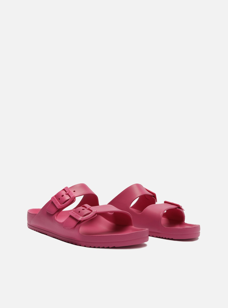 Slide Rosa Pink Flatform Tiras Brizza