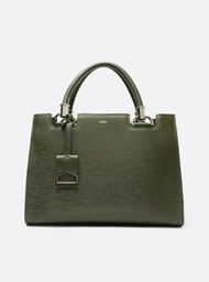 Bolsa Tote Verde Couro Abraccio Grande