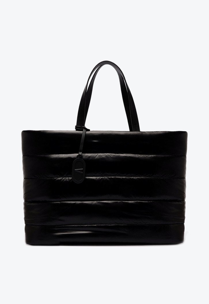 Bolsa Shopping Grande Puffer Preta