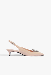 Slingback Shine Kitten Nude