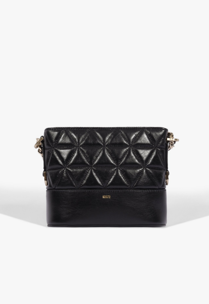 Bolsa Tiracolo Mini Hobo 944 Couro Preta | ZZ MALL