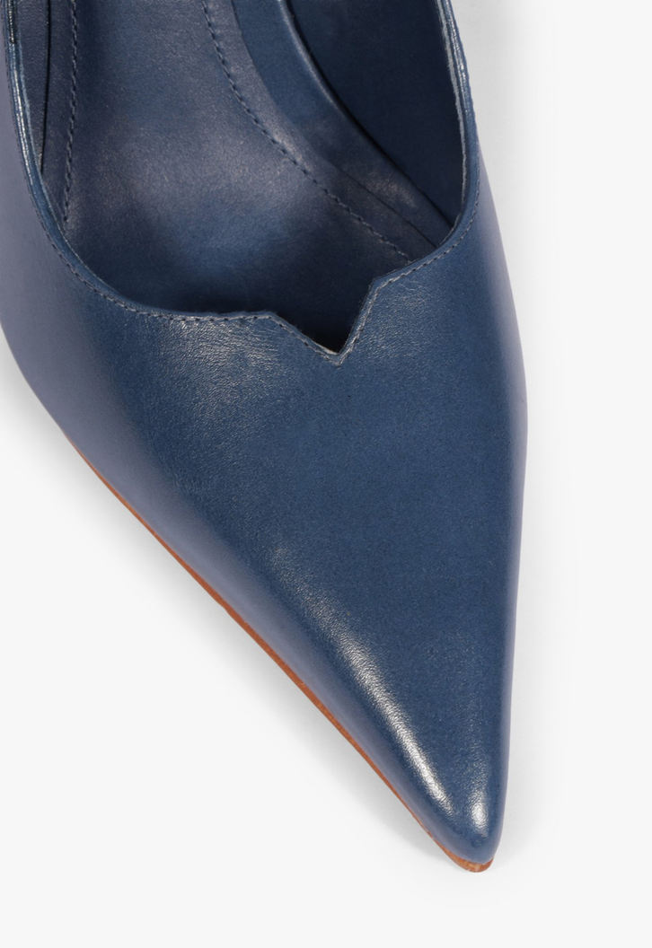 Scarpin Ines High Couro Azul
