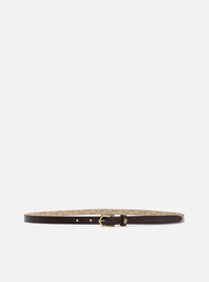 Cinto Marrom Arezzo Couro Croco Fino