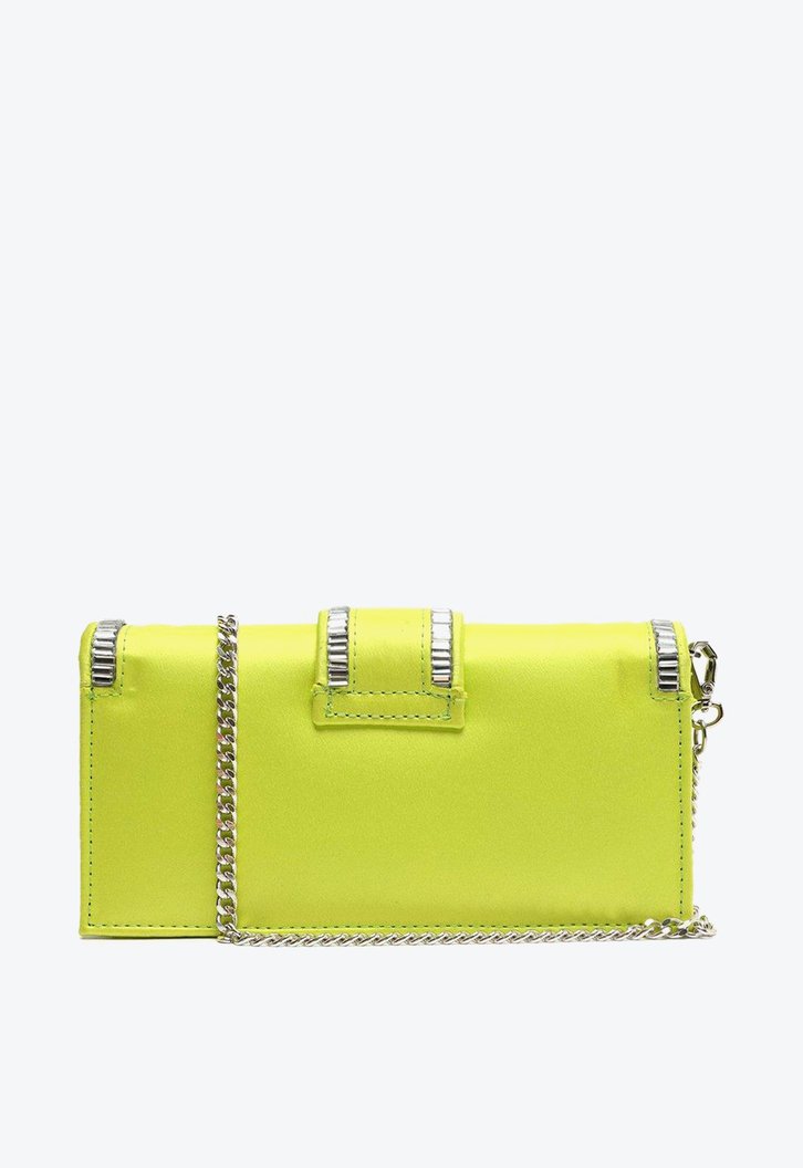 Bolsa Tiracolo Verde Arezzo Cetim Pequena
