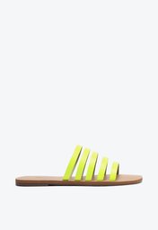 Rasteira Verde Neon Anacapri Multi Tiras