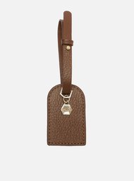Bag Charm Marrom Arezzo Couro Pingente