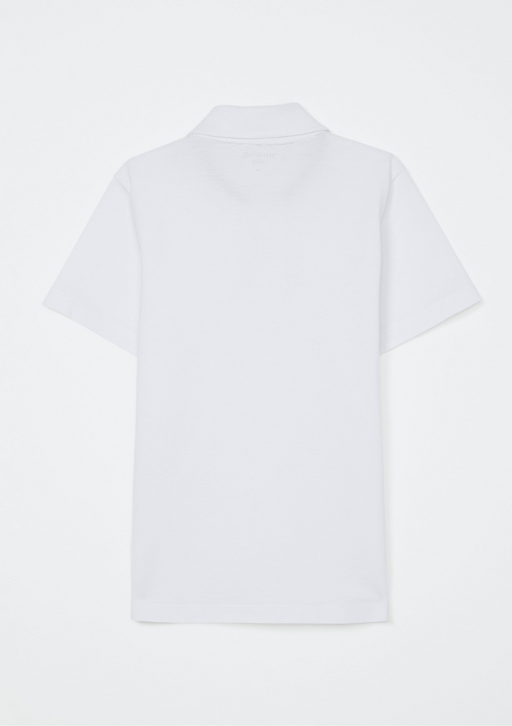 Camisa Polo Branca Hering Infantil Menino Manga Curta Em Piquet
