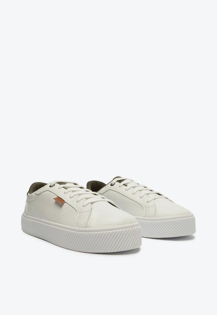 Tênis Flatform Branco E Verde Anacapri Lili
