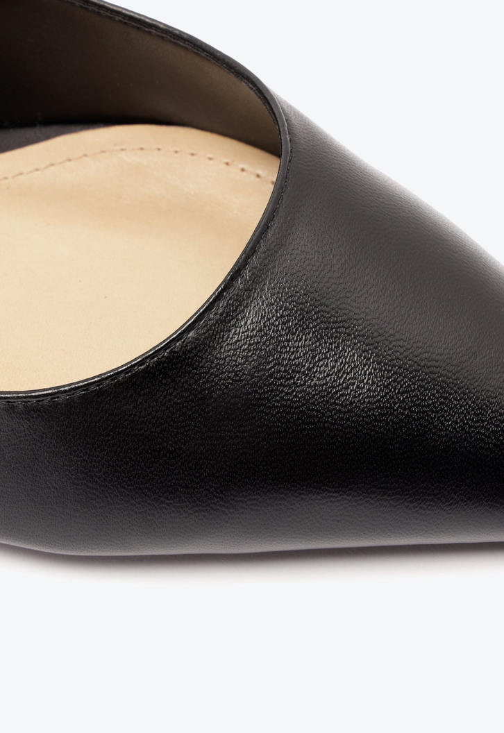 Sapato Scarpin Laura Mid Couro Preto