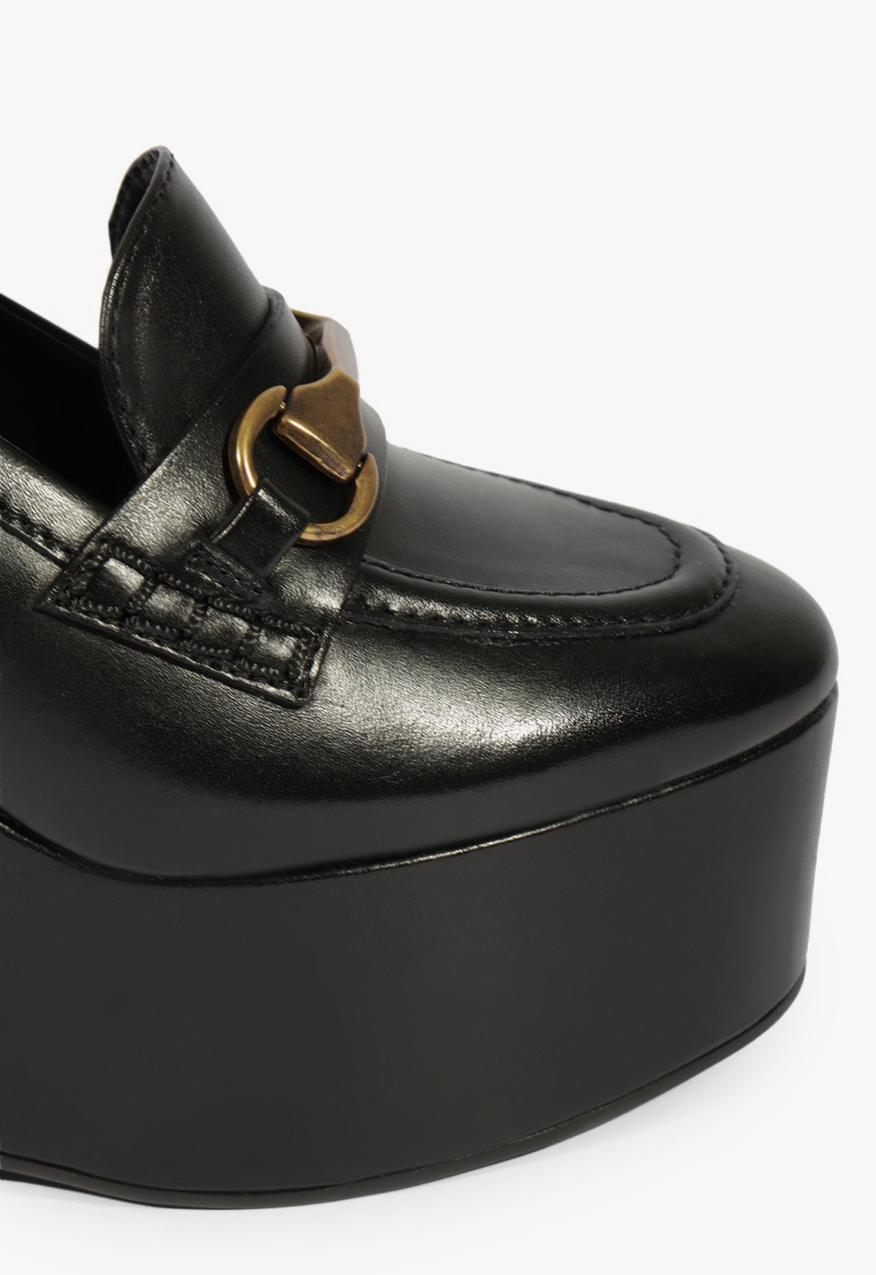 Loafer Plataforma Angel Couro Preto | ZZ MALL