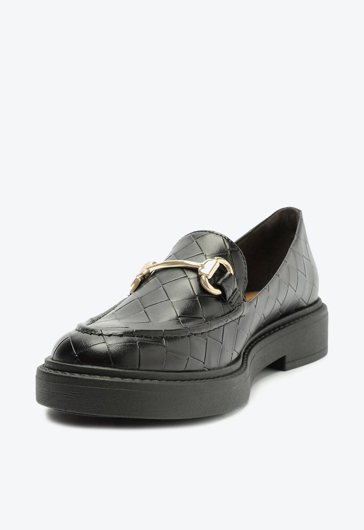 Mocassim Preto Anacapri Sola Alta Bridão