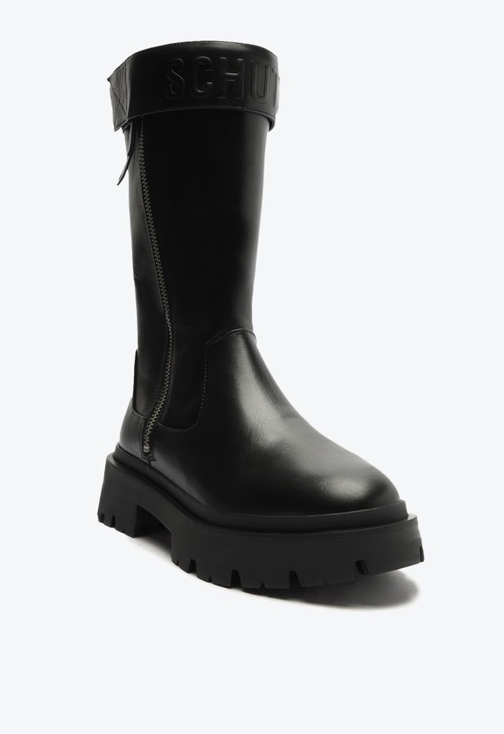 Bota Preta Schutz Cano Médio Tratorada