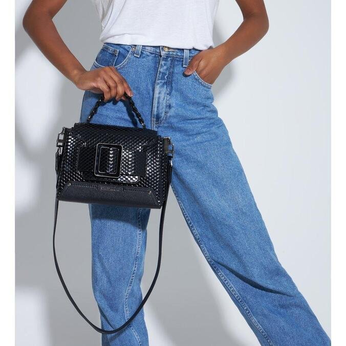 Satchel Schutz Buckle Snake Black Zz Mall