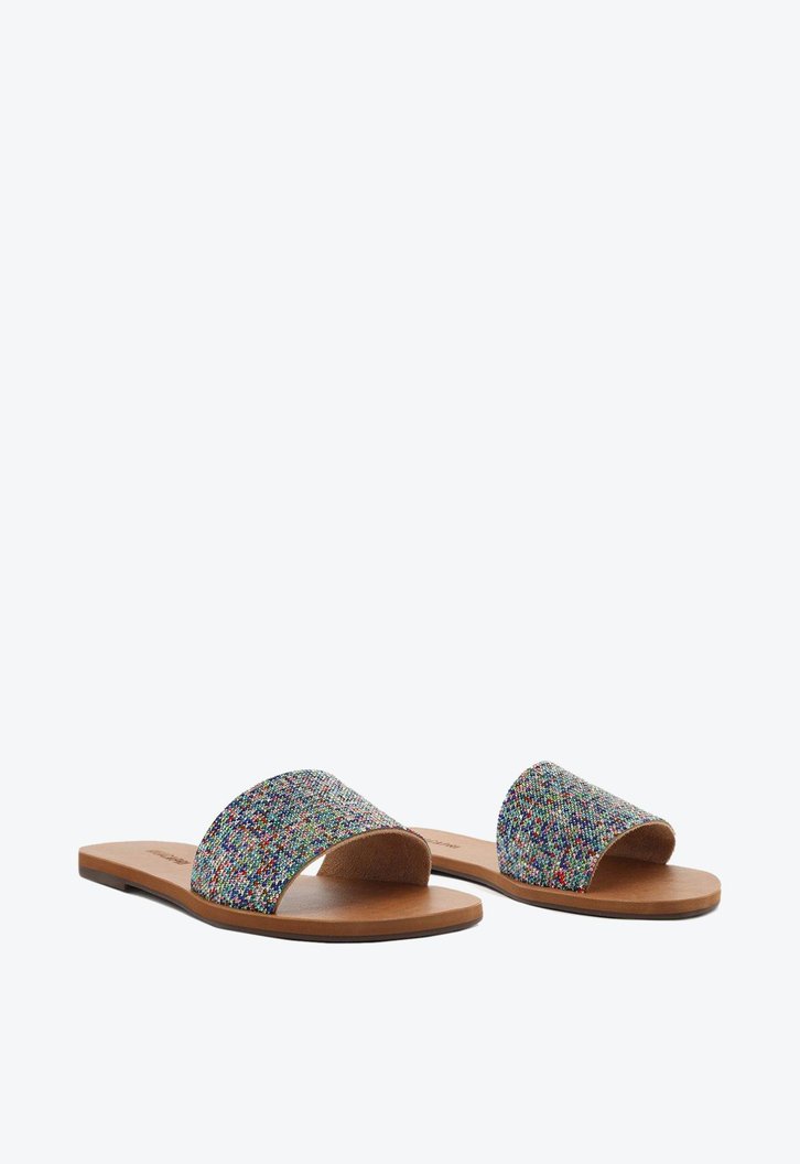 Rasteira Multicolorida Anacapri Manta Brilhosa