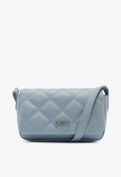Bolsa Tiracolo Azul Anacapri Pequena Matelassê Triangular Envelope