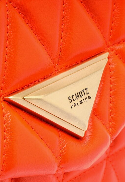 BOLSA TIRACOLO LARANJA SCHUTZ GRANDE NEW 944 COURO MATELASSÊ