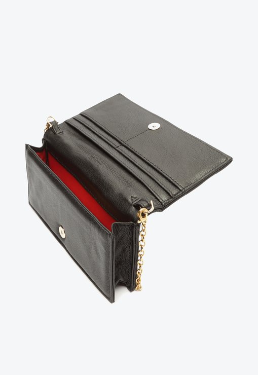 Bolsa Carteira  Believe Matelassê Couro Preta