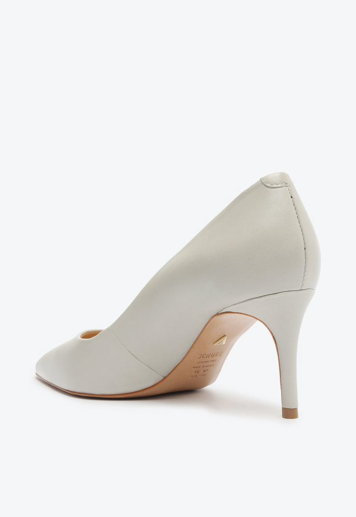 Scarpin Couro Cinza