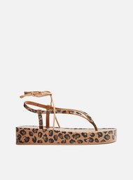 Sandalia flatform animal print top